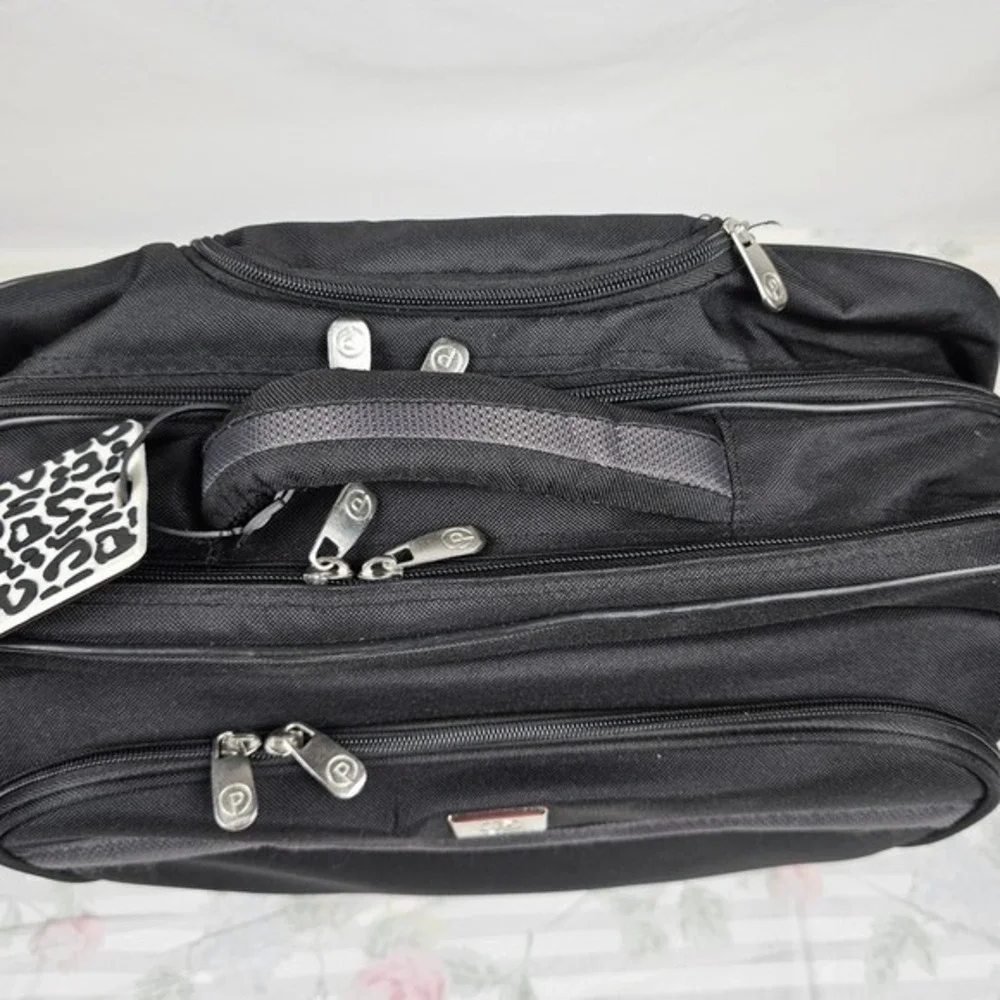Protege Black Rolling‎ Travel Laptop Briefcase Wheeled Luggage Carry On Bag